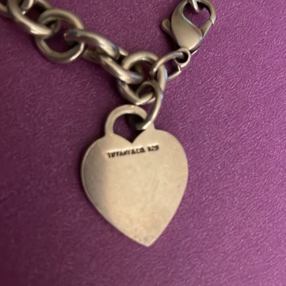 Tiffany & Co Classic Heart Charm Bracelet 7" 925 with box and pouch - Picture 2 of 4